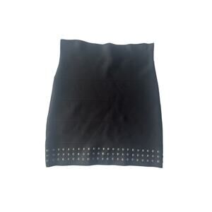 bcbg max azria Women Medium Black Studded Bandage Skirt Stretch #5738